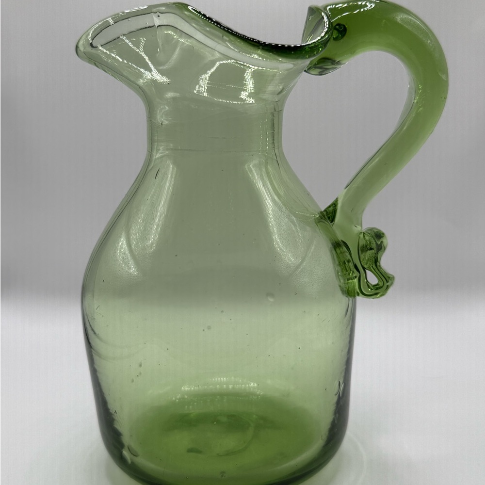 Green Glass Pitcher